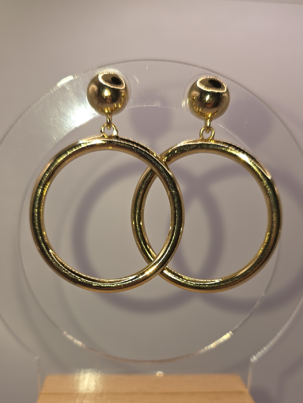 Gold Hoop Drop Earrings